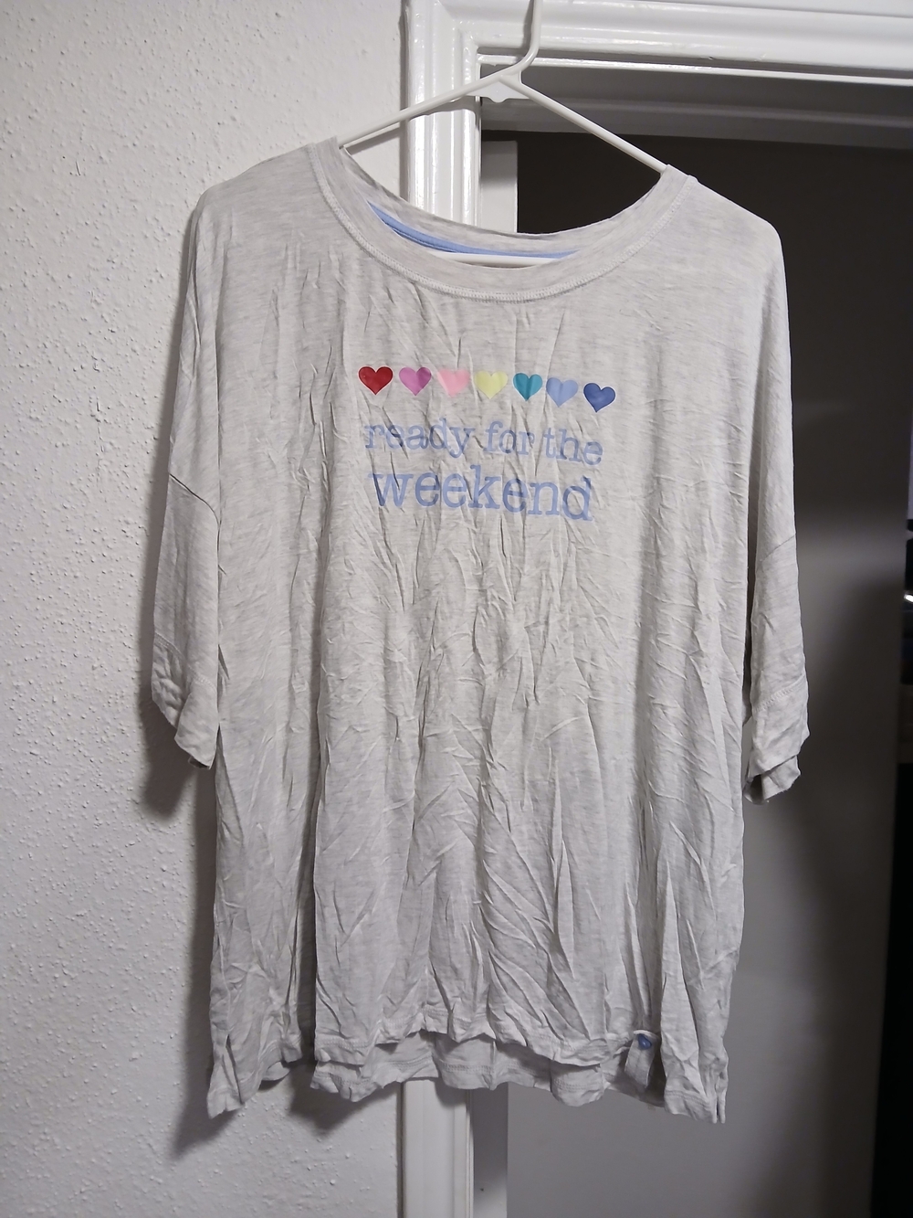 Secret Treasures Vintage  Light Gray Graphic Tee - Ready for the Weekend
